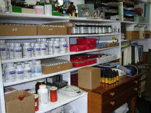 a room where Homeopathy medicine is placed